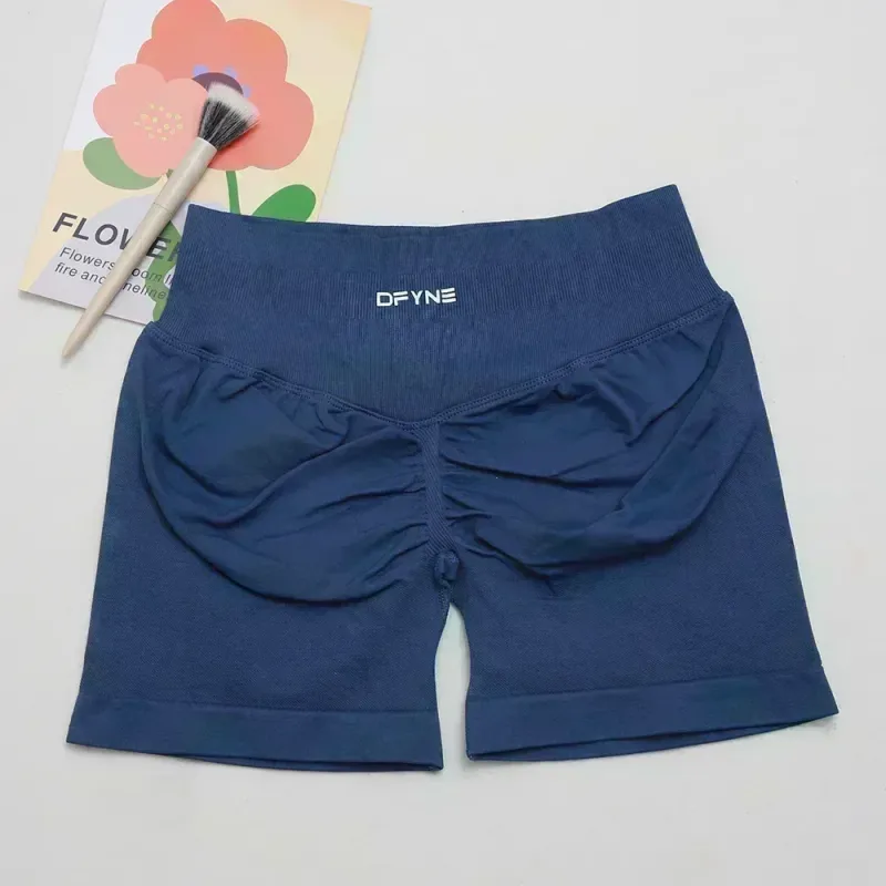 DFYNE Sommar Nya Bounce Högkvalitativa Shorts Leggings Trendiga Dam Yoga Cykel Pilates Fiess Byxor_voghion.com
