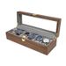 Aufbewahrung zu Hause, neue Stelle, Holz, Palisander, 6-Fach, Uhrenbox, Schmuck-Aufbewahrungsbox, 6 Positionen, Walnuss-Ring-Aufbewahrungsbox_voghion.com