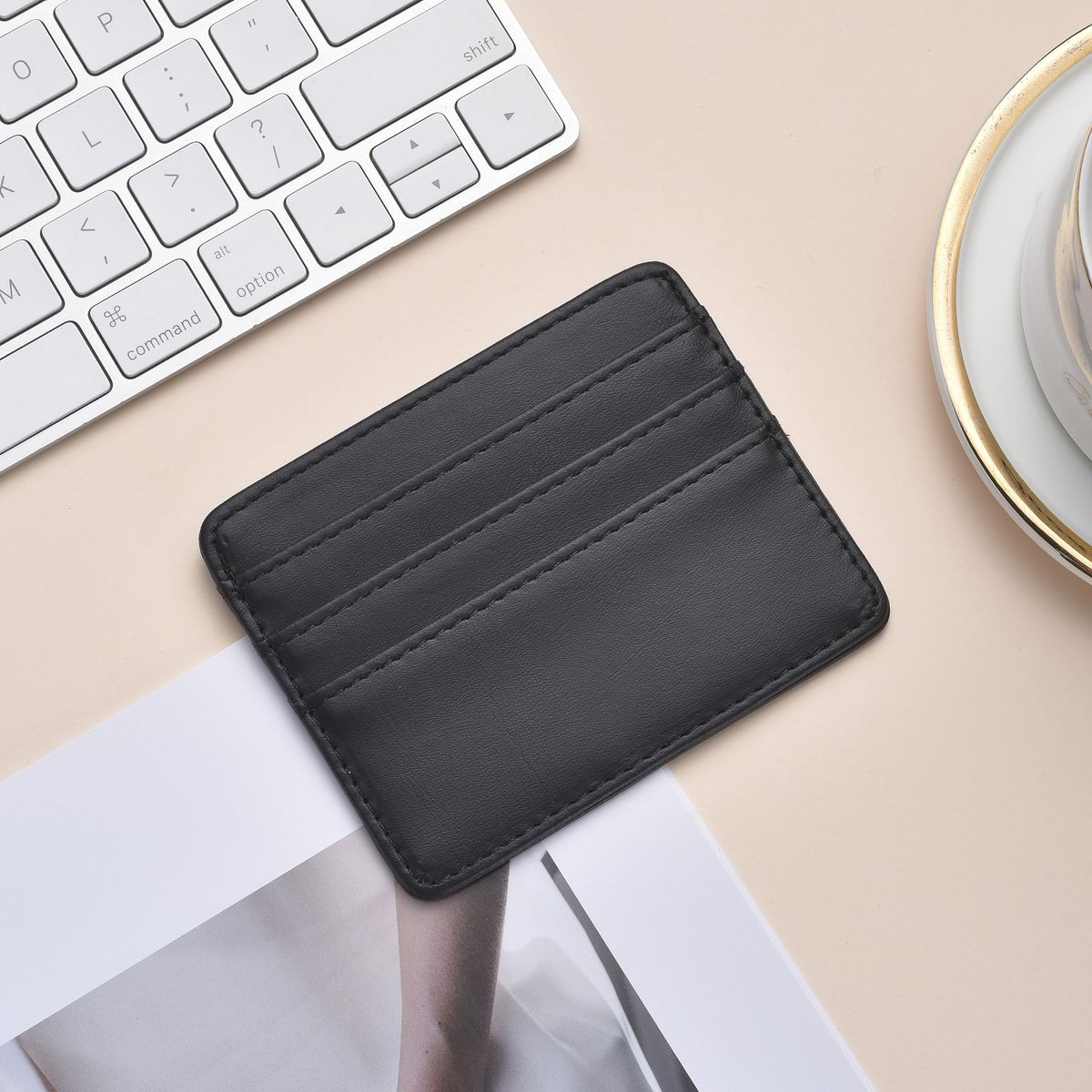 Multi-card Position, Large-capacity Card Bag, Sewing Line, Portable ID Bag, Multi-functional Card Sleeve, Multi-color._voghion.com