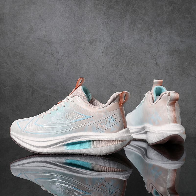 Scarpe da corsa leggere in pelle con fondo a popcorn di alta qualità per donna_voghion.com