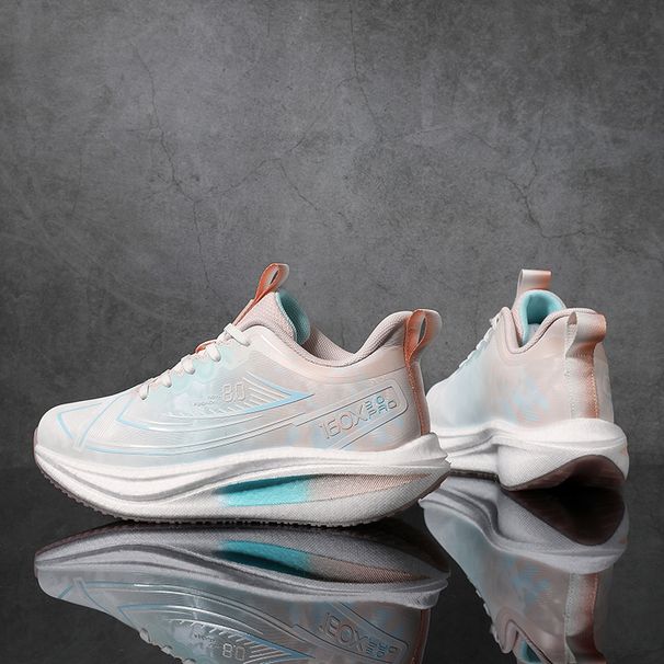 Scarpe da corsa leggere in pelle con fondo a popcorn di alta qualità per donna_voghion.com