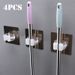 2/4 stücke Langlebig Starken Klebstoff Wand Montiert Multi-Zweck Haken Küche Bad Mopp Pinsel Besen Aufhänger Halter Rack Organizer_voghion.com