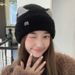 Autumn Winter For Women Sweet Cute M Cat Ear Plush Versatile Cold-Proof Pullover Outdoor Knitted Hat_voghion.com