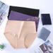 2025d Plus Size Mid-Waist Tummy Control Milk Silk Women's Briefs Solid Color Breathable Crotch Skin-Friendly Comfortable_voghion.com