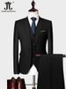 ( Jakke + vest + bukser ) Mænds avancerede mærke ensfarvet Business Office 3 stk & 2 stk Brudgommen bryllupsfest dragt smoking_voghion.com