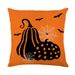 Taie d'oreiller Halloween en lin imprimé, housse de coussin décorative pour canapé, salon, chambre à coucher_voghion.com