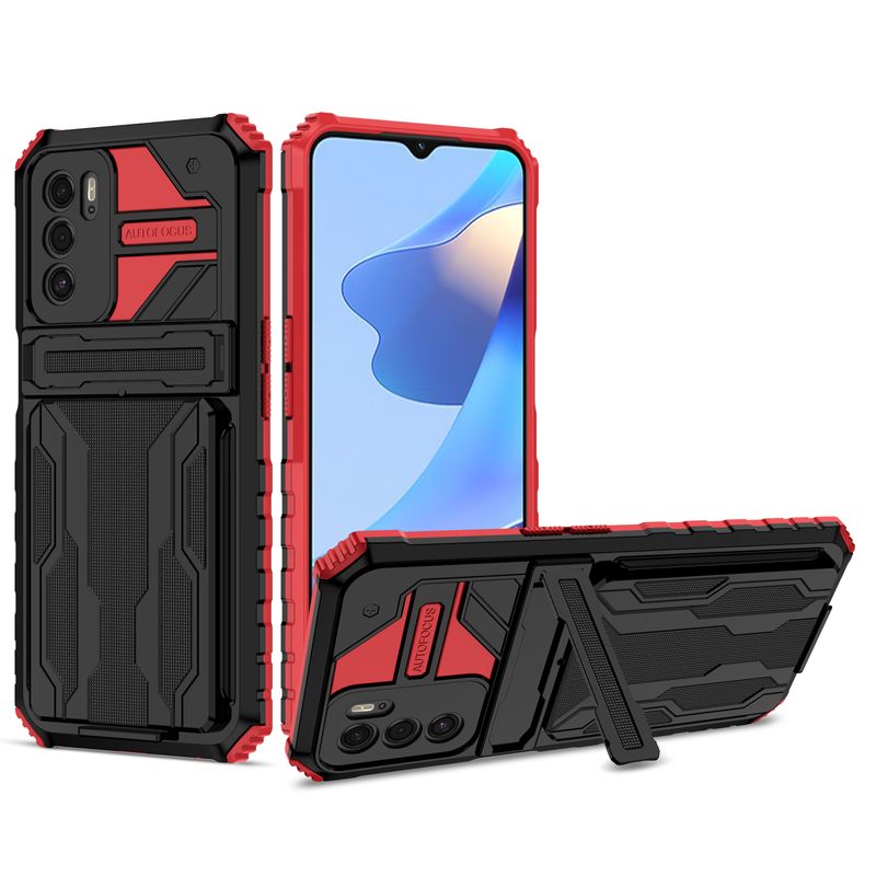ShockProof Armor Case For OPPO A16 A15 A54 /Realme C21 C20 C11 2021 C17 Anti Shock KickStand Holder Card Bag Slot Phone _voghion.com