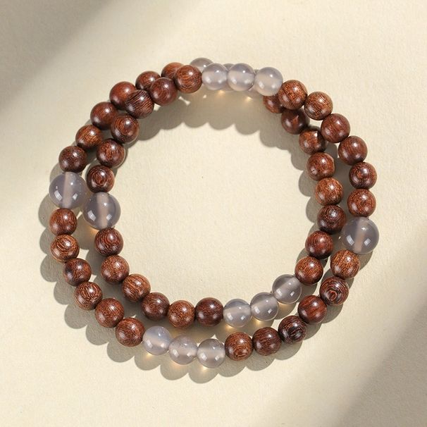 Beaded Bracelets Gold Silk Sandalwood Bracelets Ethnic Style Jewelry Ice Floating Red Hand Jewelry Gray Agate Strawberry Crystal Crystal Bracelet_voghion.com