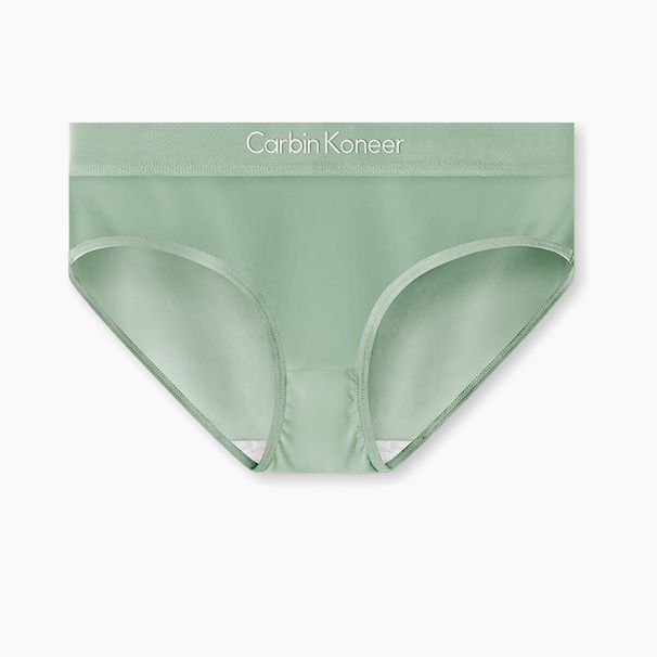 Women's solid color ice silk antibacterial crotch Lest cool triangle shorts sports breathable summer (bare pants)_voghion.com