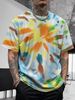 Camicia a maniche corte comoda e versatile da uomo, con stampa tie-dye, graffiti hip-hop e moda artistica estiva_voghion.com
