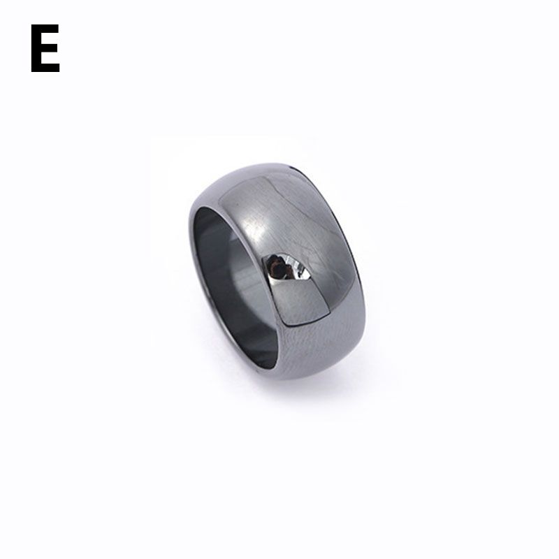 Vendite calde Un semplice anello liscio in ematite fatto di pietra naturale, coppie come gioielli, adatto sia per uomini che per donne, con_voghion.com