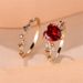 Anello rosso con intarsio in zircone, alla moda e semplice,_voghion.com