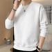 Men's Corduroy Long Sleeve Pullover – Lightweight Spring Essential, Crew Neck, Minimalist Streetwear (M-5XL, Breathable, Layering-Ready)_voghion.com