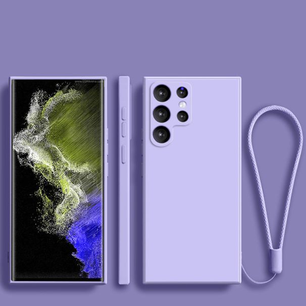 Tekoči silikonski ovitek za telefon s paščkom za zapestje za Samsung Galaxy A51 A42 S8 S9 S10 S20 S21 S22 Plus Ultra Note 8 9 10 Plus mehak_voghion.com