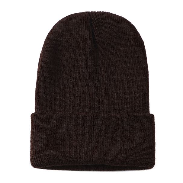 Cappello lavorato a maglia semplice per bambini, tinta unita, autunno e inverno, caldo e freddo, cappello pullover in lana per bambini e bambine europei e americani_voghion.com