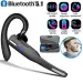 Bluetooth 5.1 Headset Trucker Wireless Earpiece Earbud Dual Mic Noise Cancelling_voghion.com