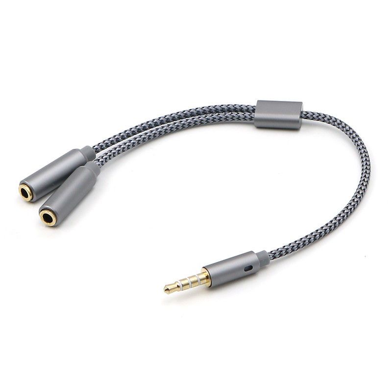 Adattatore splitter per cuffie audio e microfono 2 in 1 per laptop, da uno a due, per desktop_voghion.com