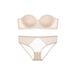 glossy seamless strapless underwear non-slip soft steel ring push-up bra wrap chest beautiful back bra set_voghion.com