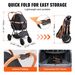 VEVOR Pet Stroller, 4 Wheels Dog Stroller Rotate with Brakes, 66 lbs Weight Capacity, Puppy Stroller with Detachable Carrier, Storage Basket and Pet P_voghion.com