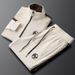 Luxurious New Color-Block Casual Slim Fit Sports Suit Spring And Autumn Men's Cardigan Trendy Jacket Two-Piece Set_voghion.com