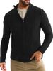 Neue Herren Stehkragen Reißverschluss Strickjacke Pullover Winter Casual Langarm Strickpullover Jacke_voghion.com