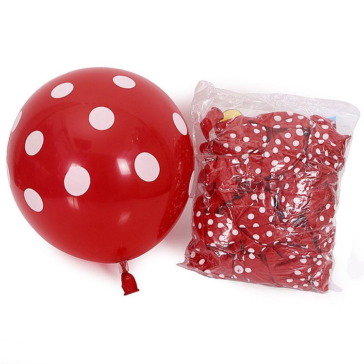 Premium 12-Inch Latex Balloons – Polka Dot & Solid Color Wedding, Party & Event Decorations (100pcs/Bag, Multi-Color Options)​_voghion.com