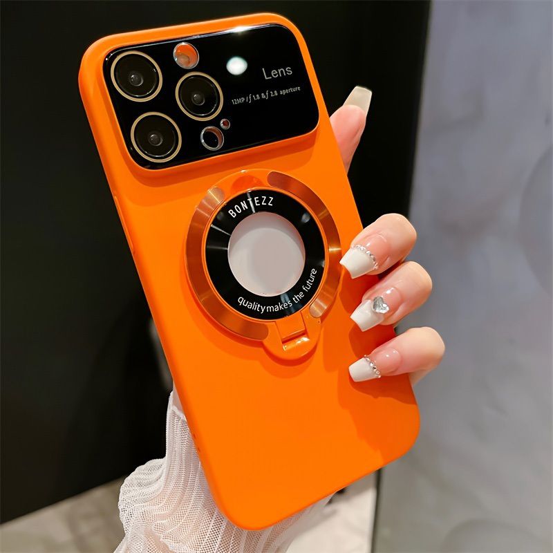 Hochwertiges Luxus-Magnetgehäuse, sichere Halterung, verbesserter Kameraschutz, Logo-Showcase-Ständer, kompatibel mit iPhone 14 Pro, 13, 11, 12 Pro Max und 14 Plus_voghion.com