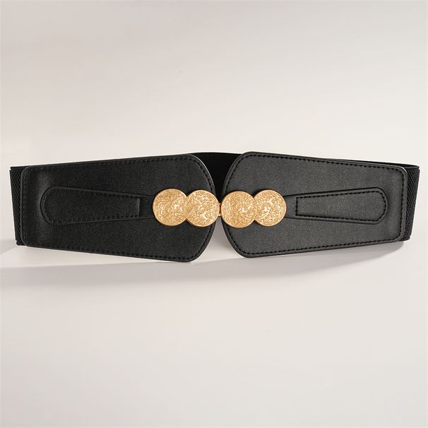 Mångsidigt och moderiktigt spänne för kvinnor att dekorera ytterkläder, kjol, kappa, midjebälte, elastisk och bred midjesätning_voghion.com