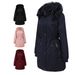 Women's quilted coat fleece coat long plus size hooded padded jacket winter warm and fleece padded jacket_voghion.com