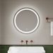 Illuminated LED Bathroom Mirror Round Wall-mounted Black/Gold Frame/Frameless UK_voghion.com
