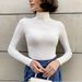 High Neck Knit Sweater Women's Slim Fit Long Sleeve Pullover Basic Casual Turtleneck Top For Autumn Winter_voghion.com