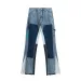 designer fashion ripped blue flared street wear retro denim washed loose casual men straight flare jeans pants_voghion.com