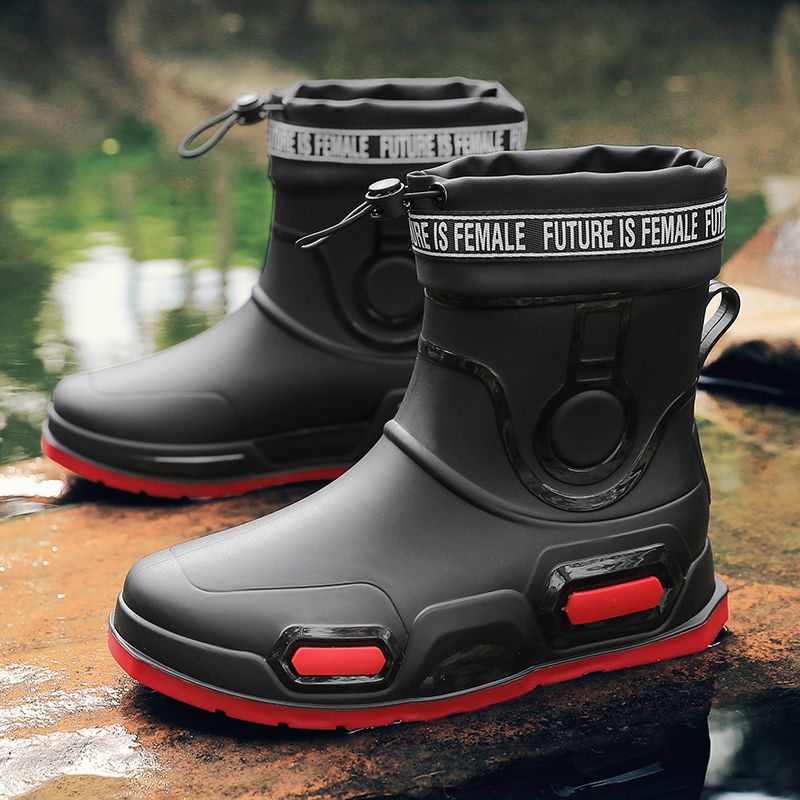Μπότες Αδιάβροχες με Κορδόνι για Άνοιξη, Μεγέθη 39-44_voghion.com