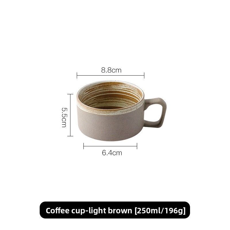 Coffee Fancy Latte Ceramic And Saucer Set Creative Home Mug Milk Oatmeal Breakfast Cup_voghion.com