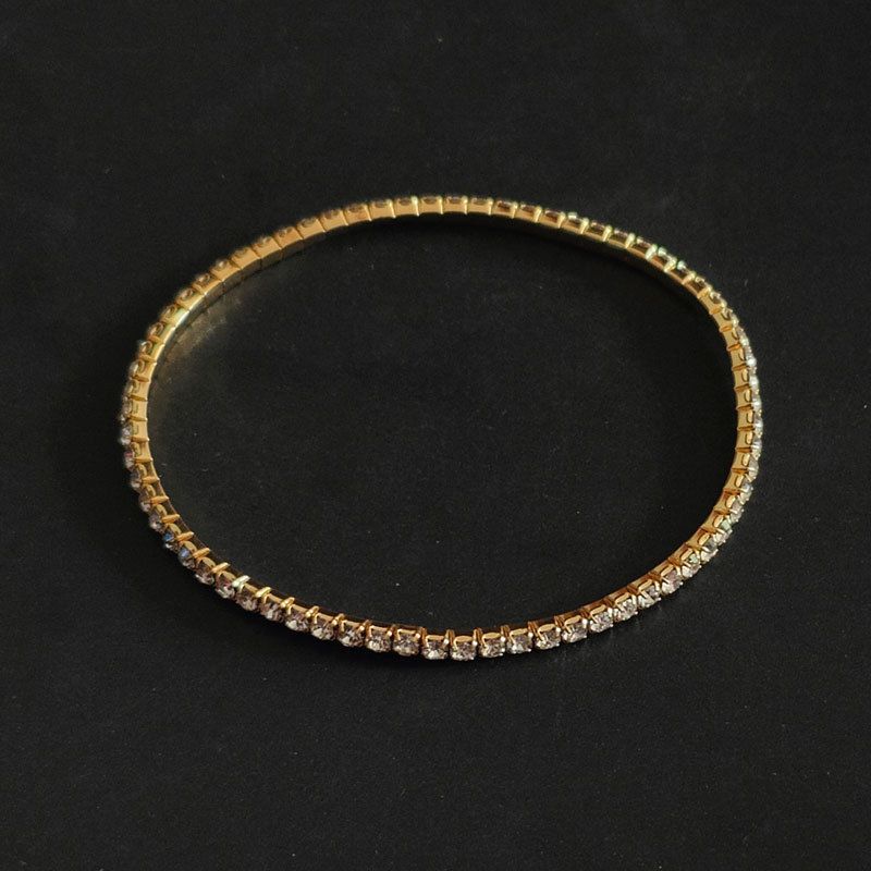 Cavigliere elastiche alla moda con strass, gioielli per i piedi_voghion.com