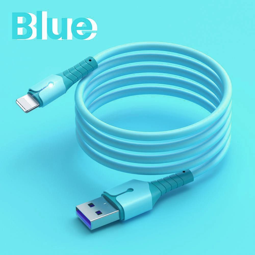 5A 8-poliges USB-Kabel für iPhone 14 13 12 Mini 12 Pro Max X XR 11 XS 8 7 6s Flüssigsilikon-Ladekabel für Mo_voghion.com
