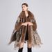 Woolen collar cape cape jacquard loose fringe plus-size woolen coat lady_voghion.com