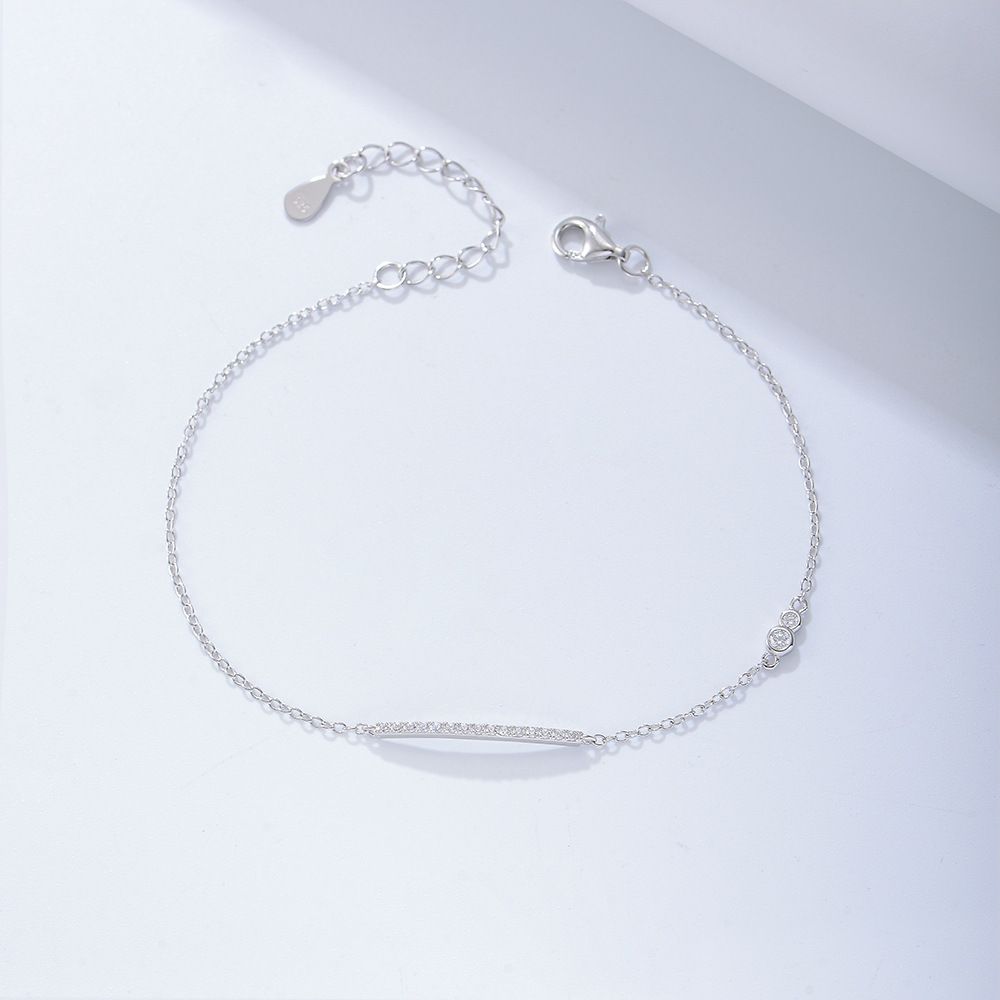 Bracciale da donna in argento Sterling S925, design di nicchia, catena semplice, alta qualità, leggero, lusso, stile freddo, gioielli in argento_voghion.com