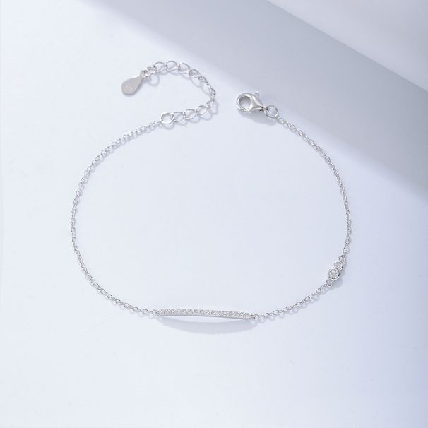 Bracciale da donna in argento Sterling S925, design di nicchia, catena semplice, alta qualità, leggero, lusso, stile freddo, gioielli in argento_voghion.com
