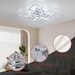 Plafonnier moderne pour chambre et cuisine, LED 80 W à intensité variable, plafonnier de restaurant 8 carrés, luminaires de plafond 3 000-6 000 K, chrome_voghion.com