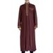 Men's Clothing Men's Muslim Robe Stand Collar Printed Ethnic Style Loose And Comfortable Jumpsuit_voghion.com