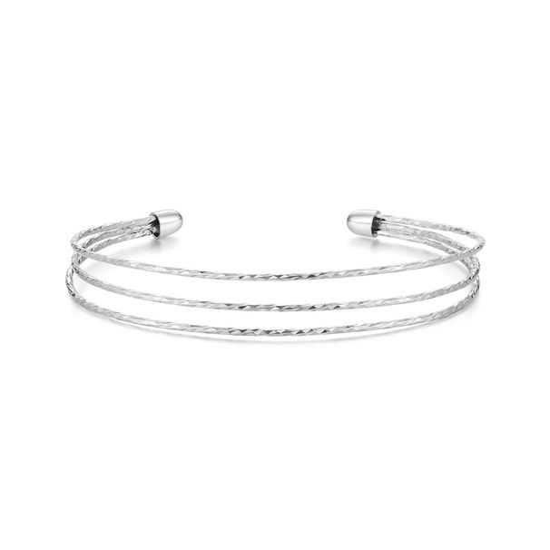 Minimalist Multi-layer Bangle , 925 Sterling Silver Bracelet For Women_voghion.com