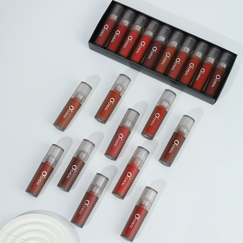OCHEAL Matte Matte Lip Glaze, Moisturizing And Not Easy To Stick To The Cup, Liquid Lip Gloss Set [10 Pcs] Lip Glaze Set, 10 Colors, Matte Matte,_voghion.com