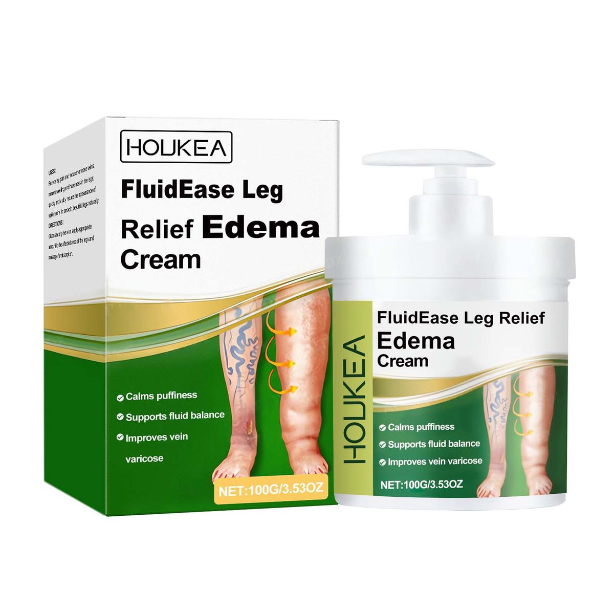 Houkea Care Gentle Formula Cares For Leg Skin Discomfort Daily Nourishing External Massage Cream_voghion.com