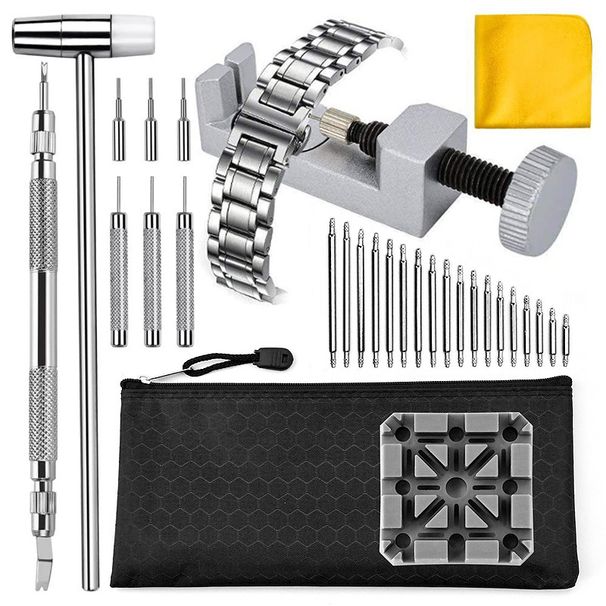 Uhrenreparaturwerkzeug, 10-teiliges Set, Entfernen und Wechseln des Uhrenarmbands, Set zum Entfernen der Vorrichtung, Wechseln des Uhrenarmbands_voghion.com