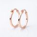 Sølvnål O-formede øreringe Glat runde små friske populære øreringe kvindelige smykker_voghion.com