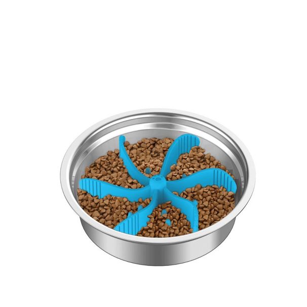 Neuer Silikon-Trennteller mit Anti-Erstickungs-Funktion für Hunde-Futternapf, drehbarer Futterautomat mit Fressbremse_voghion.com