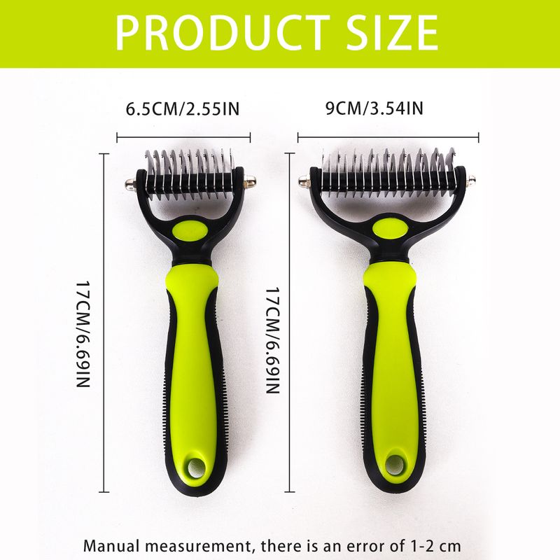 1 spazzola per toelettatura animali domestici, doppia faccia, per rimuovere la muta e i nodi, pettine per sottopelo per cani e gatti_voghion.com