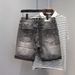 Herrenbekleidung Sommertrend Tintenspritzloch Retro-Jeansshorts Trend Gerade dünne Fünf-Punkt-Hose Jugendreithose_voghion.com