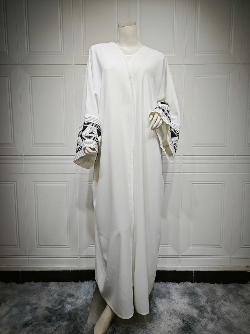 MQ107 Abito Abaya alla moda con ricamo arabo_voghion.com